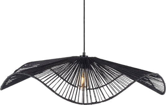 Leitmotiv hanglamp sombra large - zwart - 80x80x19cm - modern - hanglampen eetkamer, slaapkamer, woonkamer