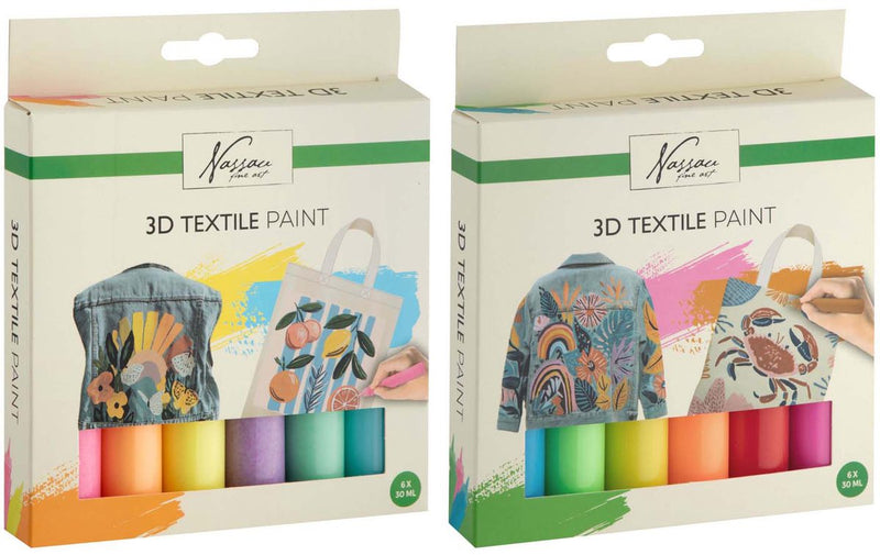 Cargue la imagen en el visor de la galería, Creative craft group nassau 3d textielverf set - 6st.
