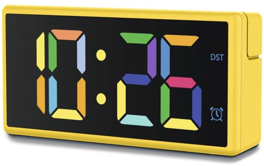 Hama wekker- ibiza - multicolor-display - usb oplaadfuntie - geel