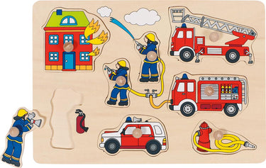 Goki noppenpuzzel brandweer