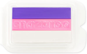 Snazaroo 1117001 split cake floral 3 kleuren schminkverf – paars roze wit face paint, huidvriendelijk afwasbaar