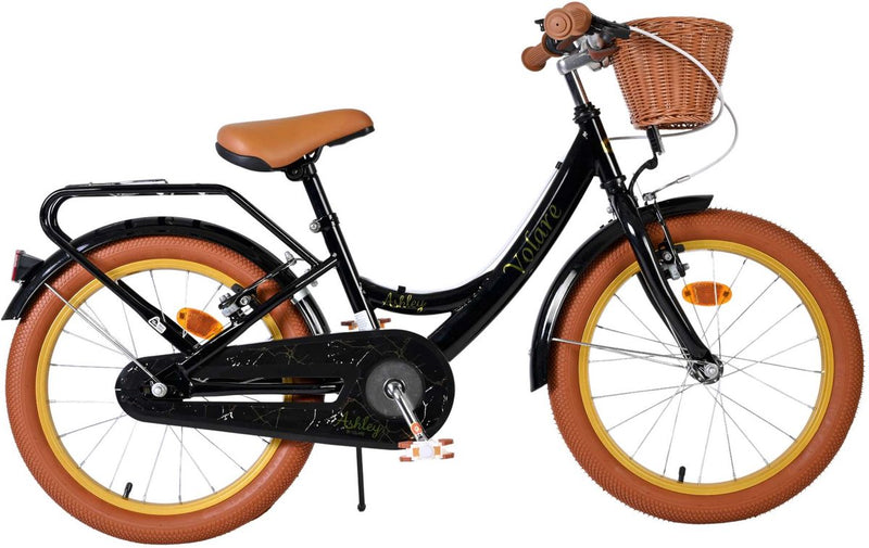 Afbeelding laden in galerijviewer, Volare ashley kinderfiets - meisjes - 18 inch - zwart - twee handremmen
