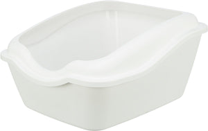 Trixie kattenbak cleany cat met rand wit - 54x45x29 cm