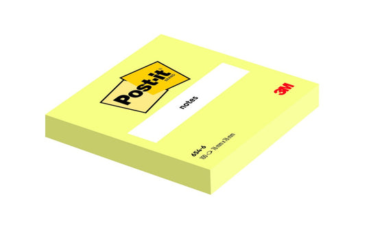 Post-it memoblok 3m 6820 76x76mm geel 100 vel
