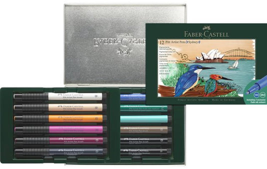 Faber-castell tekenstift - pitt artist pen brush - giftset 12-delig - sydney - fc-267138