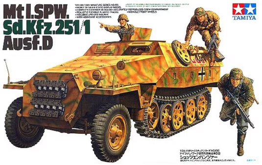 Tamiya modelbouwpakket militaire voertuigen - 35195 mtl. spw sd.kfz.251 1 ausf.d personenwagen plastic - 1:35 - modelbouw