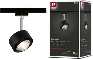 Paulmann urail railspot aldan losse spot 498lm 8w 2700k dimbaar 230v zwart mat