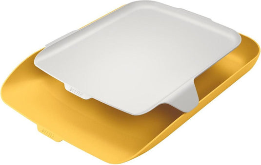 Leitz cosy brievenbak met organiser voor bureau - brievennbakjes voor a4- en c4-formaten - ideaal voor thuiskantoor thuiswerken - warm geel