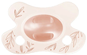 Difrax natural fopspeen - newborn - dusty pink leafs