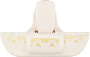 Vaessen creative pons - randpons vlinder - 1,3 x 4,5 cm - ivoor