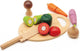 Classic world houten snijgroenten met mes en snijplank 16 dlg