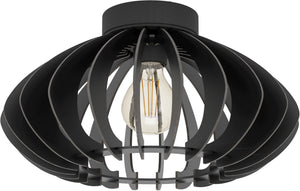 Eglo cossano 3 plafondlamp - e27 - ø 38 cm - zwart