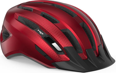 Met downtown mips fietshelm mannen vrouwen – fietshelm racefiets volwassenen – e-bike – trekking – maat s m (52-58cm) – red glossy (rood)