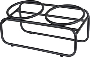 District 70 butler - verhoogde voerbakstandaard voor katten - handgemaakt van staal - zwart - 30 x 14 x 12,5 cm