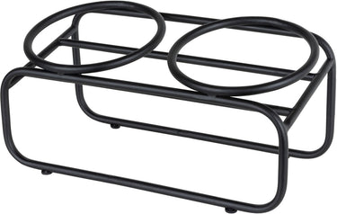 District 70 butler - verhoogde voerbakstandaard voor katten - handgemaakt van staal - zwart - 30 x 14 x 12,5 cm