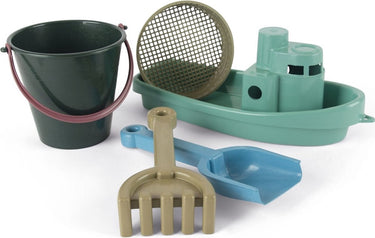 Dantoy - blue marine toys - boot en emmerset (5-delig) - gerecycled plastic uit visindustrie - leeftijd 2+
