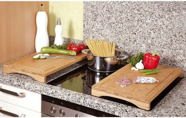 Kesper fsc® houten snijplank afdekplaat bamboe hout, met saprand | snij plank | kookplaat afdekplaat | afm. 54 x 28 x 4.3 cm