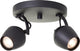 Brilliant vertino - plafondspot - gu10 2x5w - 3000k - zwart