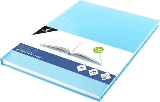 Kangaro dummyboek - a4 - pastel blauw - 160 blanco pagina's - hard cover - k-5356