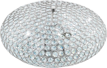 Eglo clemente - plafondlamp - 3 lichts - ø450mm. - chroom - helder