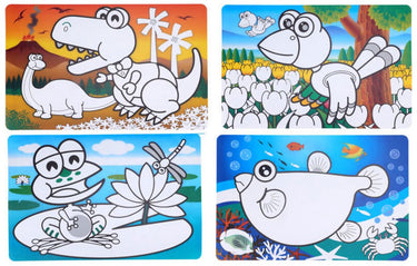 Koopman placemat dieren placemats set van 12 multicolor dierenprint kunststof.