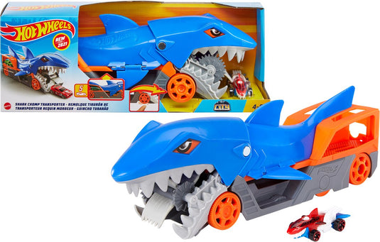 Hot wheels haaienoplegger speelset met 1 auto