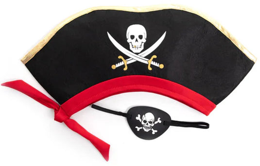 Little adventures - deluxe piratenhoed - met ooglapje
