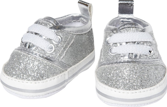 Heless poppensneakers glitter zilver, 30-34 cm