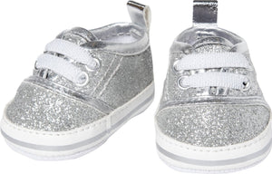 Heless poppensneakers glitter zilver, 30-34 cm