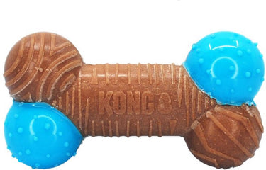 Kong corestrength bamboe bot | sterk hondenspeelgoed bruin blauw
