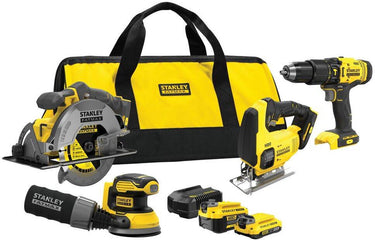 Stanley fatmax v20 serie - elektronische gereedschapsset - 18v - 2.0ah en 4.0ah accu's - inclusief toebehoren