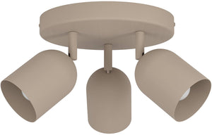 Eglo tilston spot - e14 - ø 25 cm - zandkleur beige crème - kantelbaar