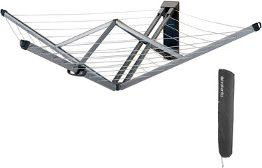 Brabantia wallfix wanddroogrek - met beschermhoes - 24 m - metallic grey