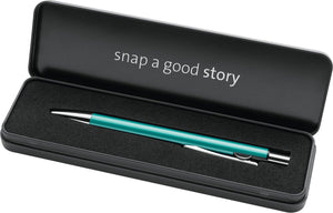 Pelikan balpen snap metallic k10 turquoise metal case
