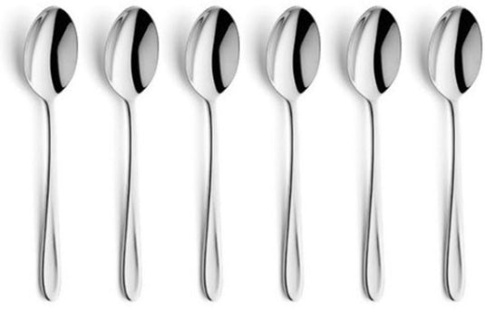 Amefa monaco - 6-delige theelepel set - voor 6 personen - zilverkleurig - rvs - vaatwasmachinebestendig - 18 10 - 6 persoons