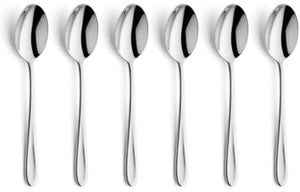 Amefa monaco - 6-delige theelepel set - voor 6 personen - zilverkleurig - rvs - vaatwasmachinebestendig - 18 10 - 6 persoons