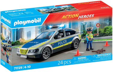 Playmobil action heroes politie patrouille auto 24dlg - 71729