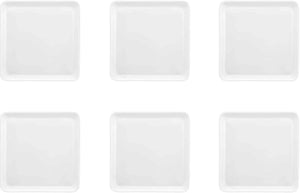 Medard de noblat - yaka white - vierkant dinerbord 25.5x25.5 cm - 6 delig - porselein
