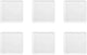 Medard de noblat - yaka white - vierkant dinerbord 25.5x25.5 cm - 6 delig - porselein