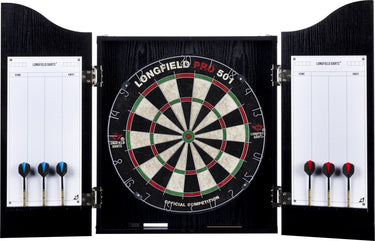 Engelhart houten cabinet met sisal dartbord incl. dartset
