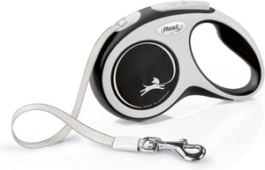 Flexi new comfort - rollijn hondenriem - s - 5 m - zwart grijs - <12 kg