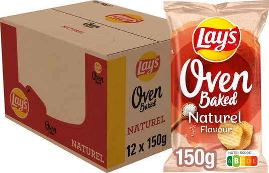 Lay's oven baked naturel - chips - 12 x 150 gram