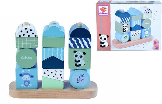 Eichhorn houten stapelpuzzel panda, 15dlg.