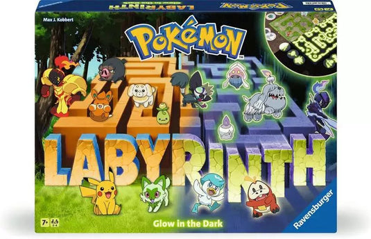 Ravensburger - pokã©mon labyrinth glow in the dark - strategisch bordspel