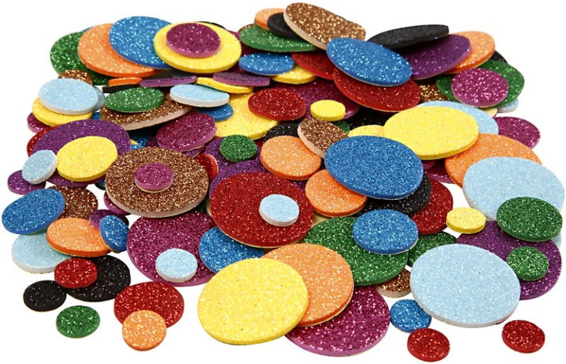 ギャラリービューアに画像をロードする, Creativ company foamvormen glitter cirkels, 150st.
