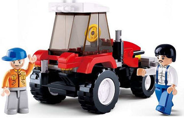 Sluban tractor bouwspeelgoed kinderen vanaf 6 jaar – constructiespeelgoed modelbouw – bouwdoos met 103 bouwstenen – m38-b0556