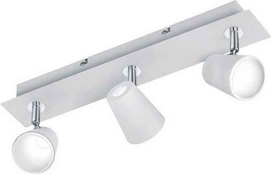 Trio narcos - spot - wit mat - incl. 3x smd 6,5 w - plafondbevestiging - patroon bescherming - niet dimbaar