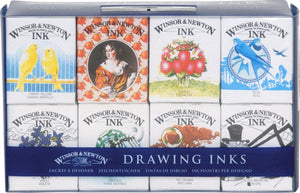 Winsor newton 1090093 drawing ink set – henry ink collection – 8 × 14 ml tekentinten