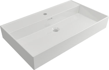 Plieger kansas wastafel - 80 cm x 45 cm - met kraangat - wit