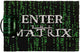 Pyramid international the matrix deurmat enter the matrix 40 x 60 cm zwart groen